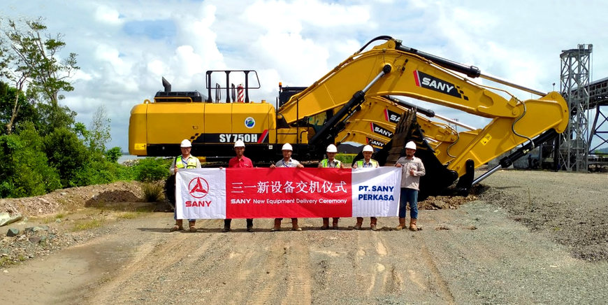 SANY’s first rigid mining truck and a range of excavators delivered to Indonesia